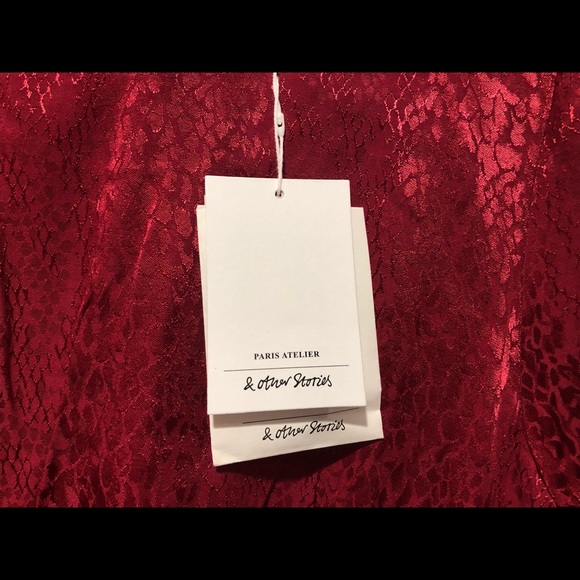 & Other Stories || Jacquard Snake Print Knot-Detail Mini Dress - Picture 7 of 12